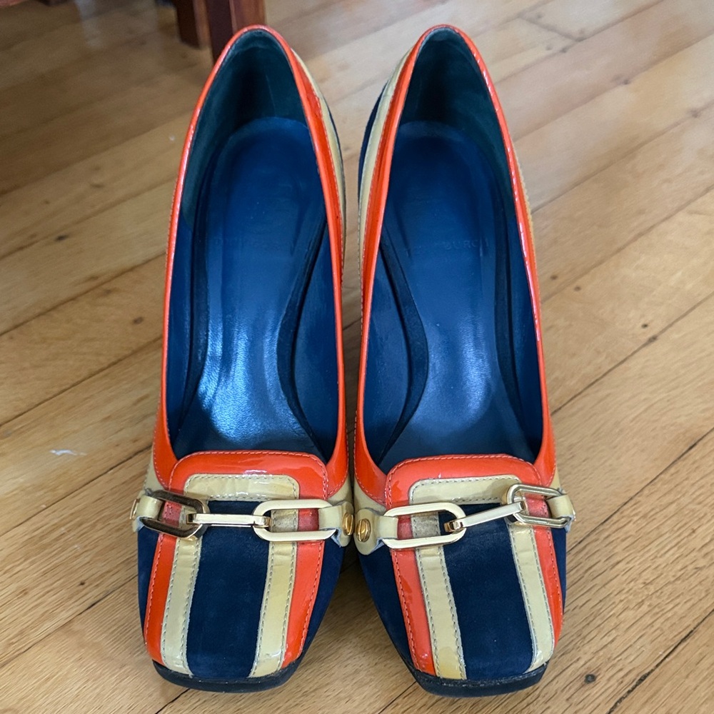 Tory Burch Vintage Square Toe Heels Made